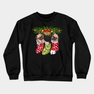 Pugs Socks Christmas Gifts Dogs Lovers Crewneck Sweatshirt